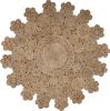 5' X 5' Natural Jute Abstract Geometric Hand Braided Area Rug