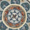 4' Green And Ivory Wool Hand Hooked Round Rug