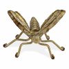 4" Gold Cast Iron Butterfly Tabletop Sculpture