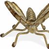4" Gold Cast Iron Butterfly Tabletop Sculpture