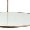 34" Clear and Gold Glass with Iron Round Coffee Table