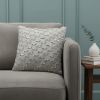 Lux Silver and Gold Beaded Chevron Throw Pillow