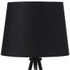 20" Gold Tripod Table Lamp With Black Empire Shade