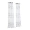 Set of Two 84"  White Wave Embroidered Window Panels