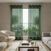 Set of Two 84"  Sage Solid Modern Window Panels