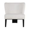 30" Gray And Black Upholstered Wingback Chair