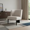 30" Gray And Black Upholstered Wingback Chair