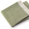 Soft Olive Green Links Pattern Throw Blanket