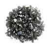 Black Round Reflective Fire Pit Glass