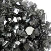 Black Round Reflective Fire Pit Glass