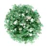 Green Round Reflective Fire Pit Glass