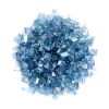 Sky Blue Round Reflective Fire Pit Glass