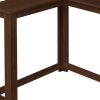 36" Brown Wood Corner Frame Console Table