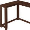 36" Brown Wood Corner Frame Console Table