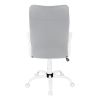 Gray and White Rolling Drafting Chair