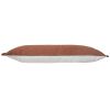 14" X 36" Terra Cotta Stonewashed Cotton Throw Pillow With Fringe