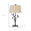 29" Black Birds On Branches Table Lamp With Empire Shade