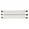 12" X 30" Gray and White Striped Cotton Lumbar Throw Pillow With Tassels