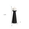 10" Black Metal Tabletop Pillar Candle Holder