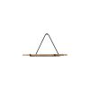 Set Of Three Black And Brown Metal And Solid Wood Triangle Wall Mounted Accent Shelves