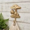 4" Gold Cast Iron Mushroom Wall Hook