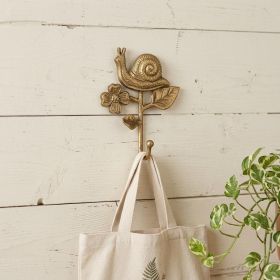 5" Gold Cast Iron Snail Wall Hook