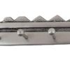 16" Silver Five Hook Wall Mount Key Shaped Coat Rack
