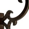 Set of Six Antiqued Bronze Cast Iron Scroll Wall Hooks