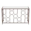 50" Clear and Bronze Mirrored Glass and Steel Frame Console Table