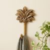 4" Antiqued Gold Cast Iron Palm Tree Wall Hook