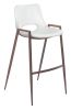 Desi Barstool White & Walnut