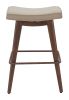 Divat Counter Stool Beige & Walnut