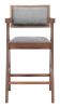 Delhi Counter Stool Gray & Walnut