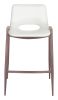 Desi Counter Stool White & Walnut