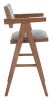 Delhi Barstool Gray & Walnut