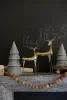SET OF TWO ANTIQUE GOLD METAL CHRISTMAS DEER