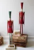 SET OF TWO PAINTED METAL CHRISTMAS SOLDIERS