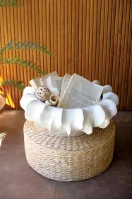 ORGANIC WHITE CERAMIC COMPOTE
