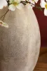 TALL STONE COMPOSITE SCALLOPED VASE