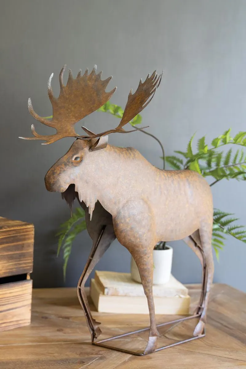 RUSTIC METAL MOOSE