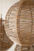 SET OF THREE LARGE WOVEN SEAGRASS AND IRON ORNAMENTS