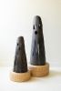 SET OF TWO RUSTIC IRON GHOST LUMINARIES