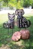 SET OF TWO CAT AND DOG SKELETON YARD PICKS