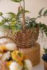 SET OF THREE WOVEN SEAGRASS BASKETS WITH HANDLES