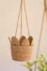 WOVEN SEAGRASS HANGING PLANTER BASKET