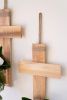 RECYCLED PINE CHRISTMAS CROSS WALL PLANTER