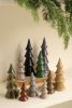 SET OF TEN CERAMIC CHRISTMAS TREES