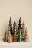 SET OF TEN CERAMIC CHRISTMAS TREES