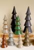SET OF TEN CERAMIC CHRISTMAS TREES