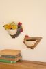 SET OF TWO CERAMIC CHICKEN WALL PLANTERS